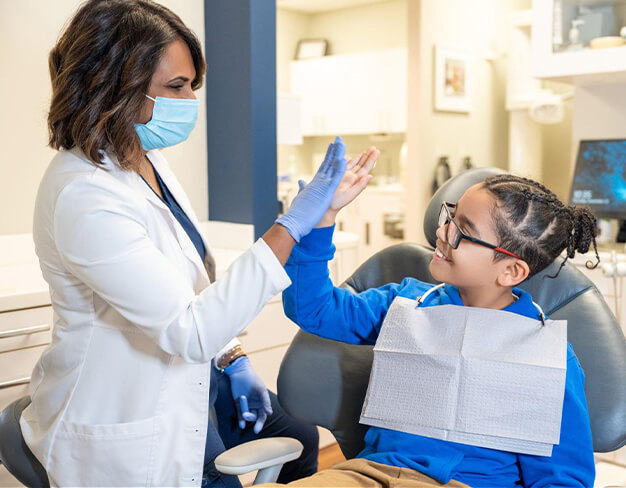 Dr. Morse and a young patient