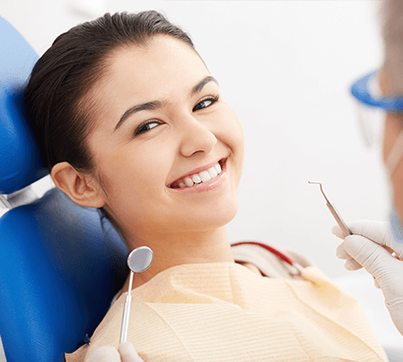 woman at the dentist